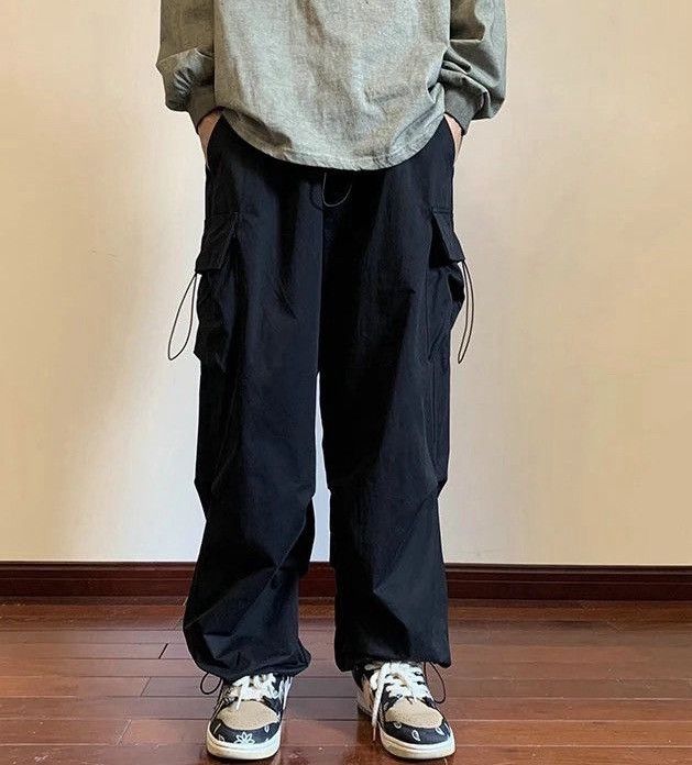 Japanese Brand Kurumi x Katou Black Color Elastik Jogger Cargo Pant Size US 33 - 5 Thumbnail