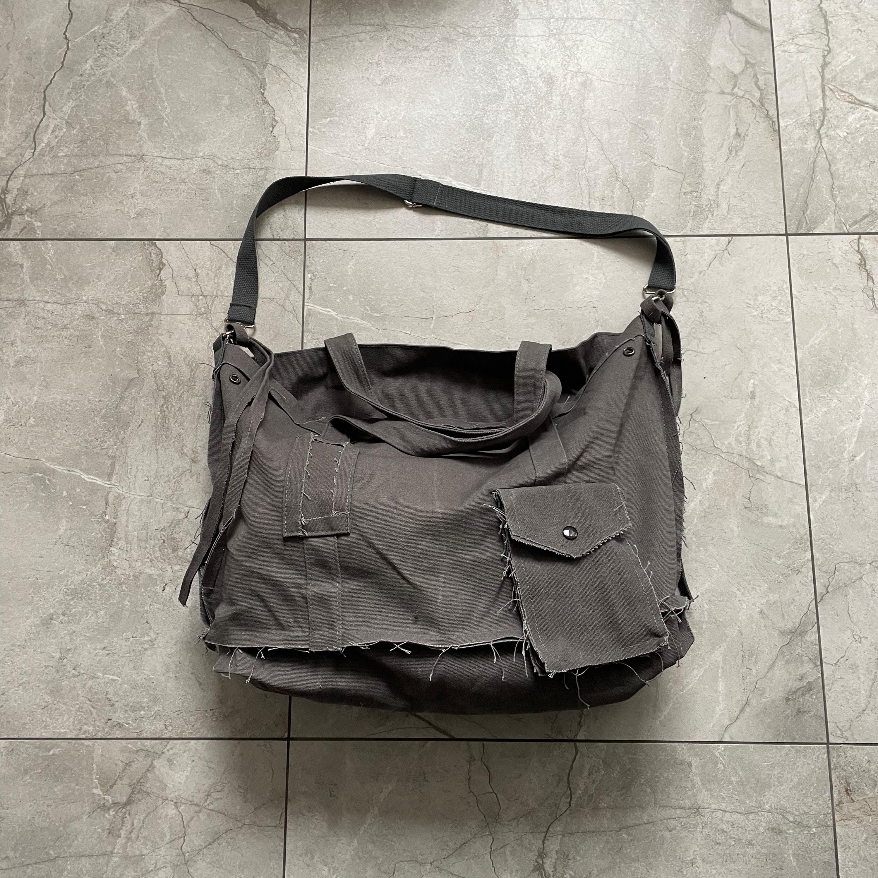 Other Large Canvas Messenger Bag grunge opium distressed y2k Size ONE SIZE - 8 Thumbnail