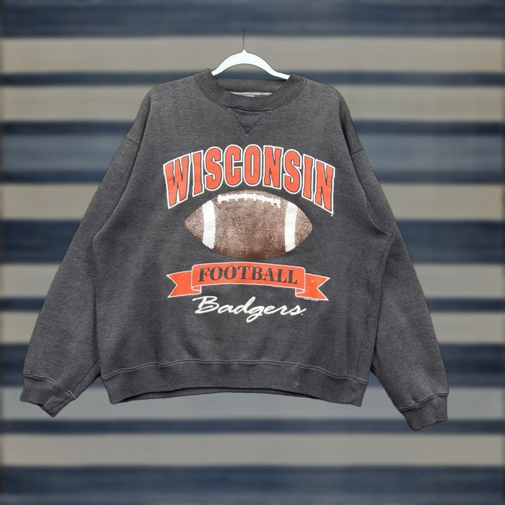 Salem Sportswear VINTAGE Wisconsin Badgers Sweatshirt Mens XL USA Made Salem Rose Bowl 1994 Size US XL / EU 56 / 4 - 1 Thumbnail
