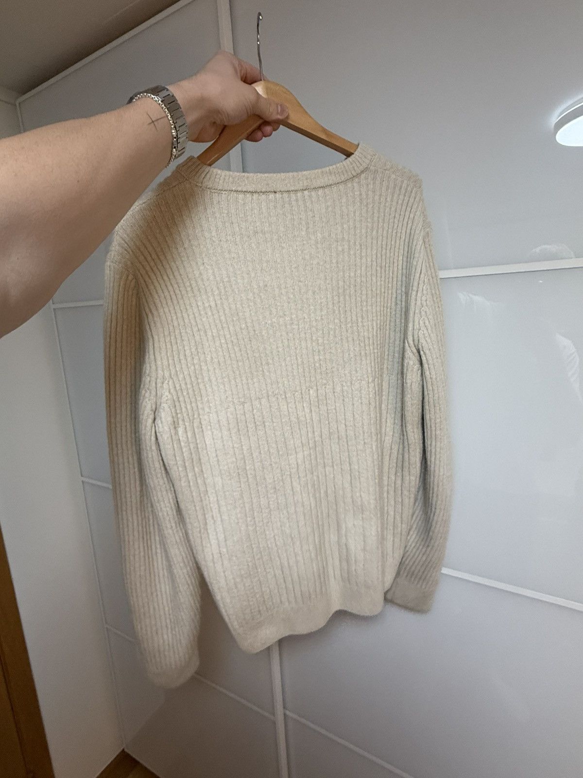 A.P.C. A.P.C Wool Sweater - Cream/Off-white Size US XL / EU 56 / 4 - 2 Thumbnail