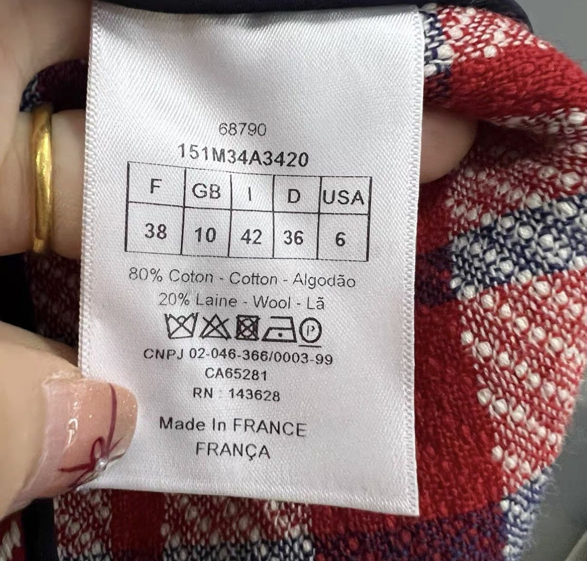 Dior Dior Check Lapel Coat J41 Size S / US 4 / IT 40 - 3 Thumbnail
