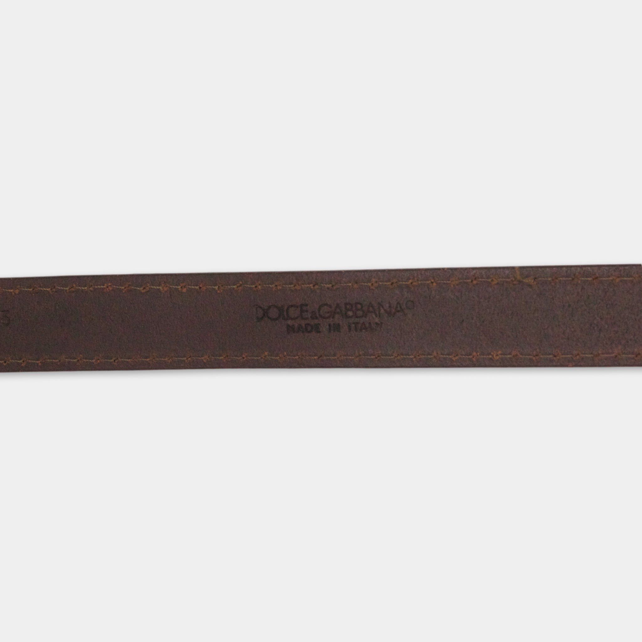 Dolce & Gabbana Dolce & Gabbana Marble Logo Teal Belt Size ONE SIZE - 4 Thumbnail
