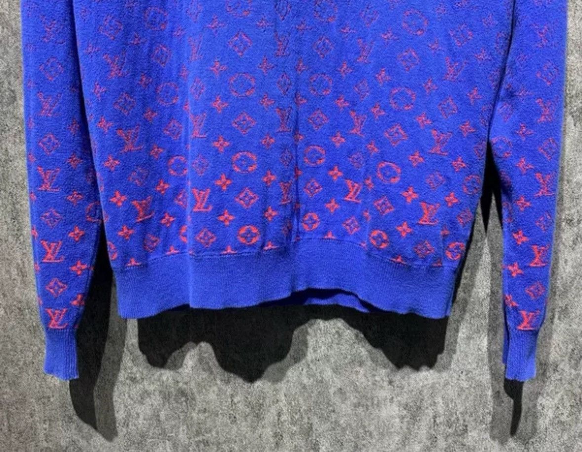 Louis Vuitton Louis Vuitton Red blue gradient knitted sweater Size US L / EU 52-54 / 3 - 3 Thumbnail