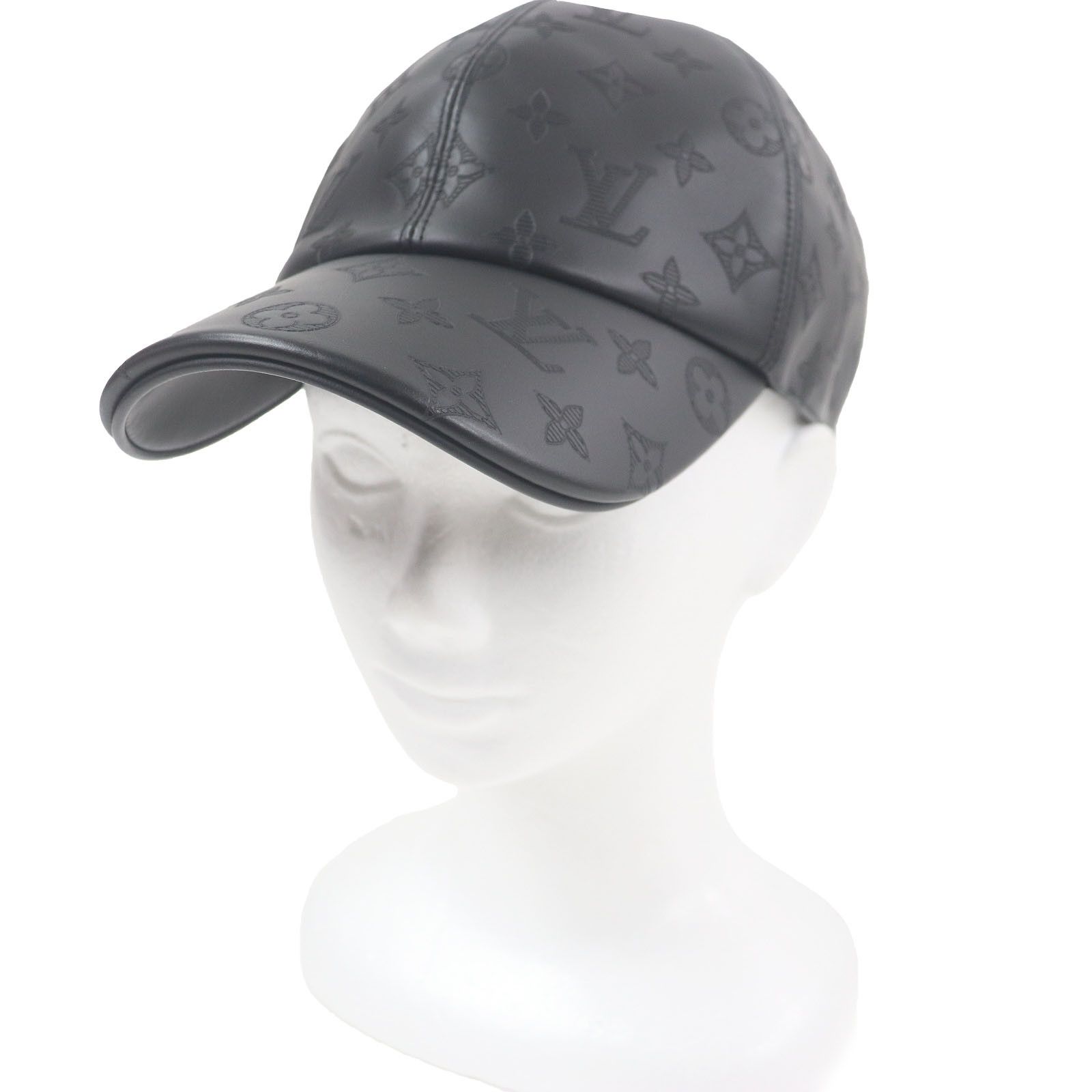 Louis Vuitton Louis Vuitton Louis Vuitton Cap Monogram Shadow All Leather Baseball Cap Leather Hats DUTY FREE for USA Size ONE SIZE - 1 Thumbnail