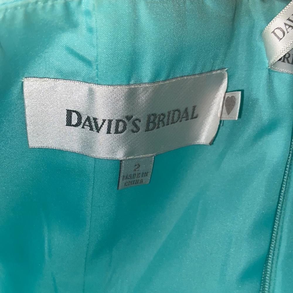 Designer David’s Bridal l Crinkle Chiffon Sweetheart Dress Size 2 Size XS / US 0-2 / IT 36-38 - 10 Thumbnail
