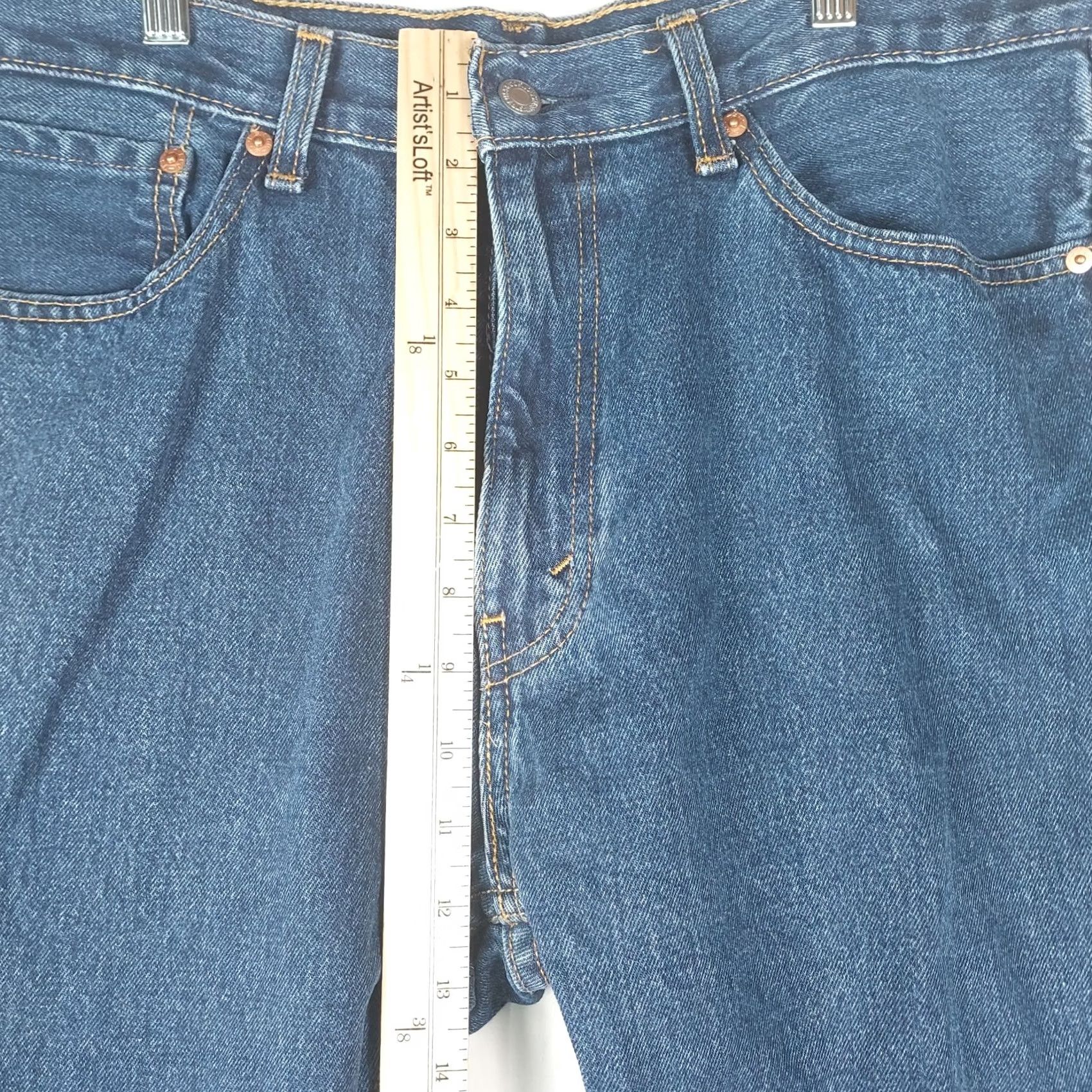 Levi's Levi's 505 Jeans Mens 36x30 Blue Denim Straight Leg Vintage Style Regular Fit 5-Pocket Size US 36 / EU 52 - 6 Thumbnail