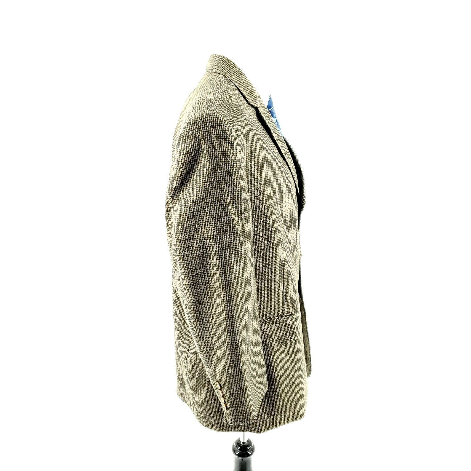 Oscar De La Renta Oscar De La Renta Tweed Wool Silk 3 Button Sport Coat 44R Br Size 44R - 6 Thumbnail
