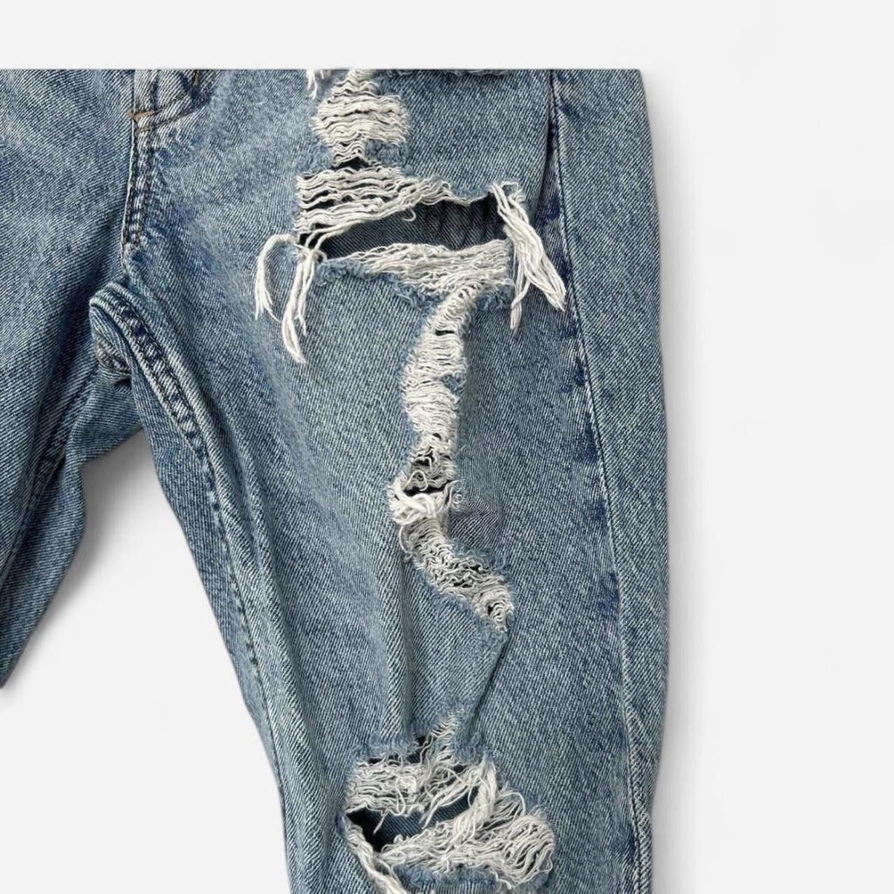 Forever 21 H&M Light Wash Ripped Jeans Low Rise Size 29" - 3 Thumbnail