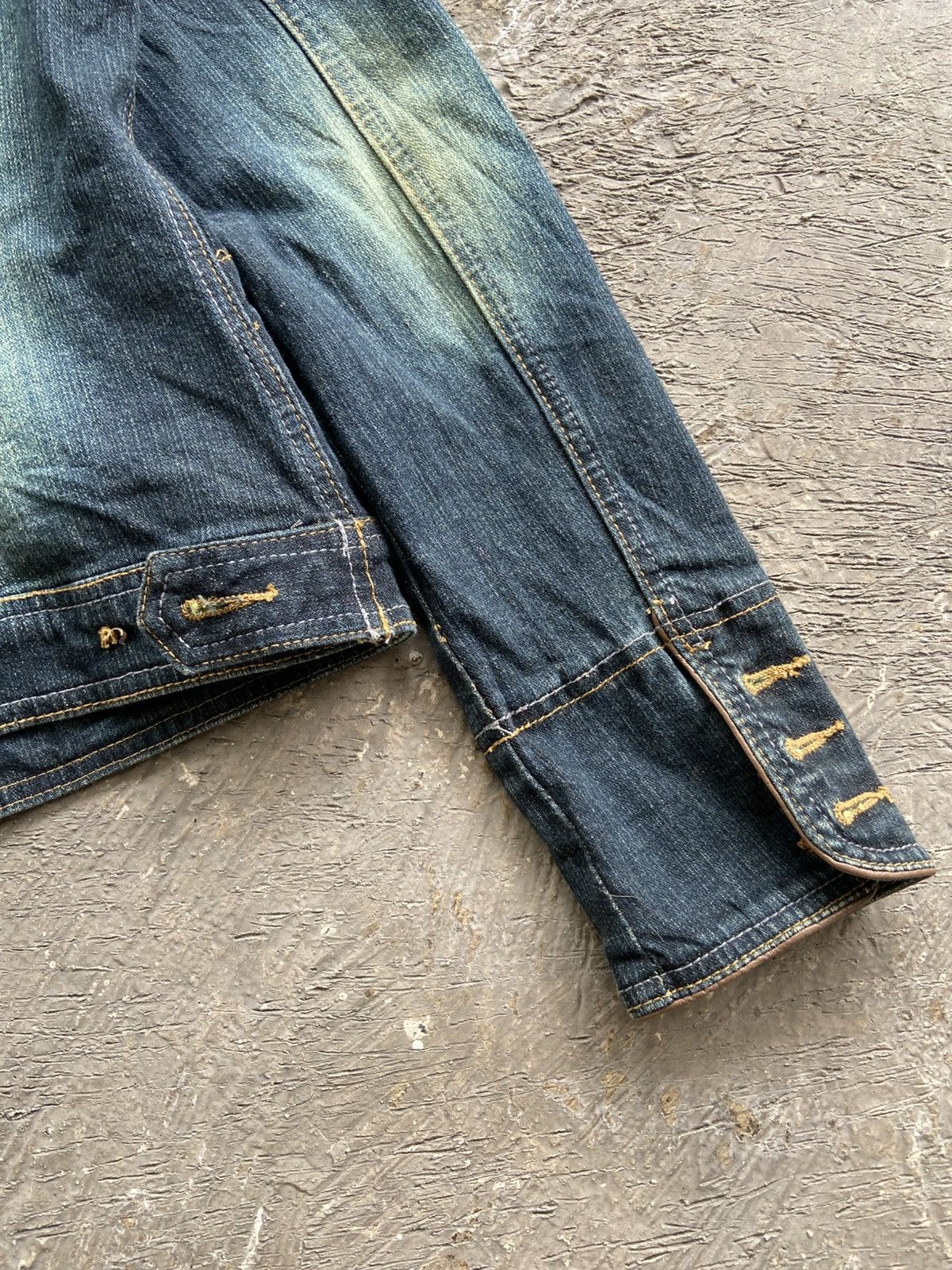JACKROSE 2000s Papiral - Vkei Style Mud Wash Denim Jacket Size M / US 6-8 / IT 42-44 - 17 Thumbnail
