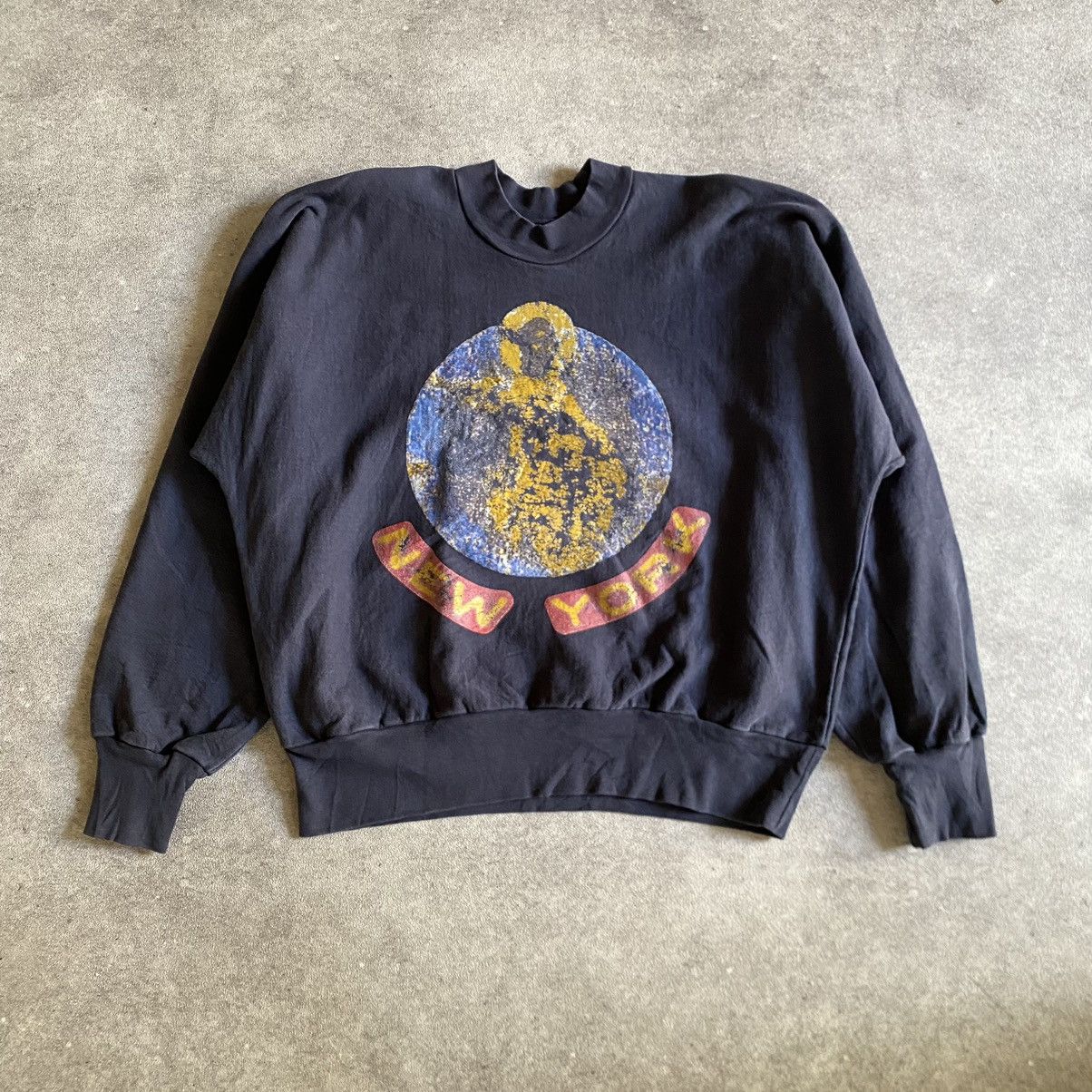 Kanye West × Yeezy Kanye West Jesus Is King Blue Vinyl Crewneck