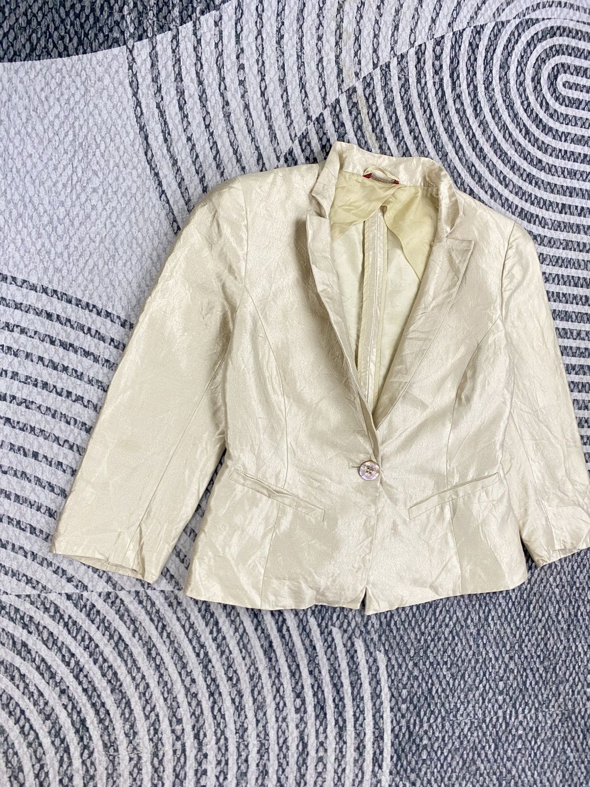 Max Mara Maxmara Studio Single Button Cropped Blazer Size XS / US 0-2 / IT 36-38 - 3 Thumbnail