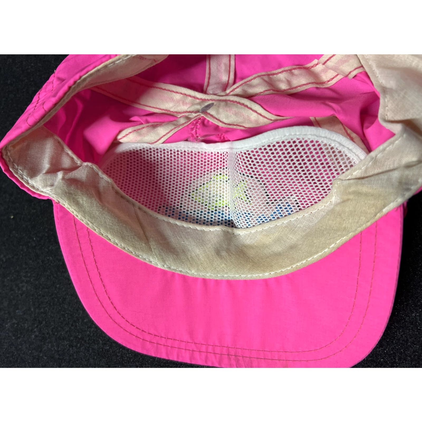 Pinko VINTAGE Nylon Hat The Timbers Restaurant Florida Neon Pink StrapBack Adjustable Men Pink Hat Size ONE SIZE - 4 Thumbnail