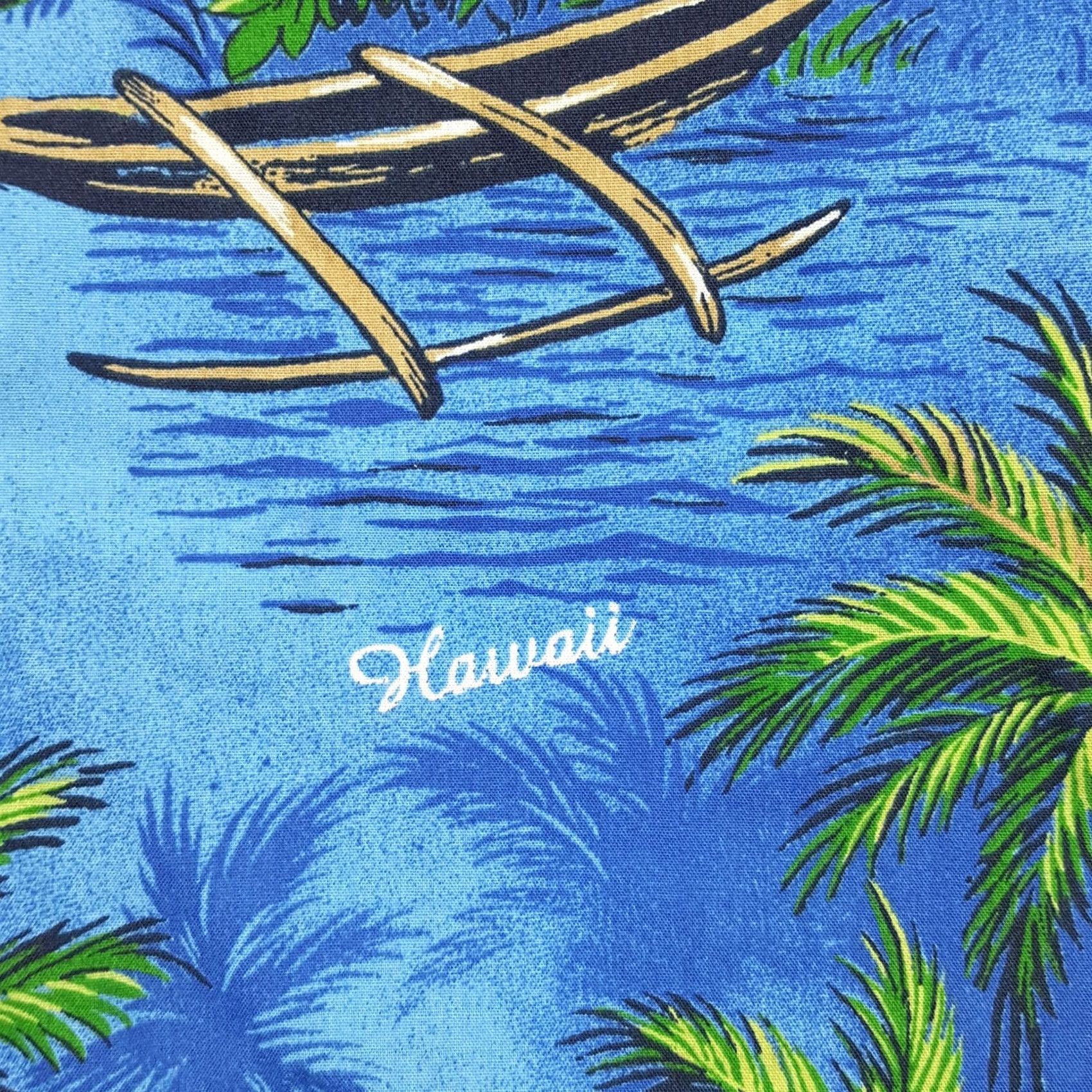 Vintage VINTAGE Hawaiian Beach Print Camp Shirt Mens L Button-Up Royal Creations Blue Tropical Aloha 90s Beach Size US L / EU 52-54 / 3 - 5 Thumbnail