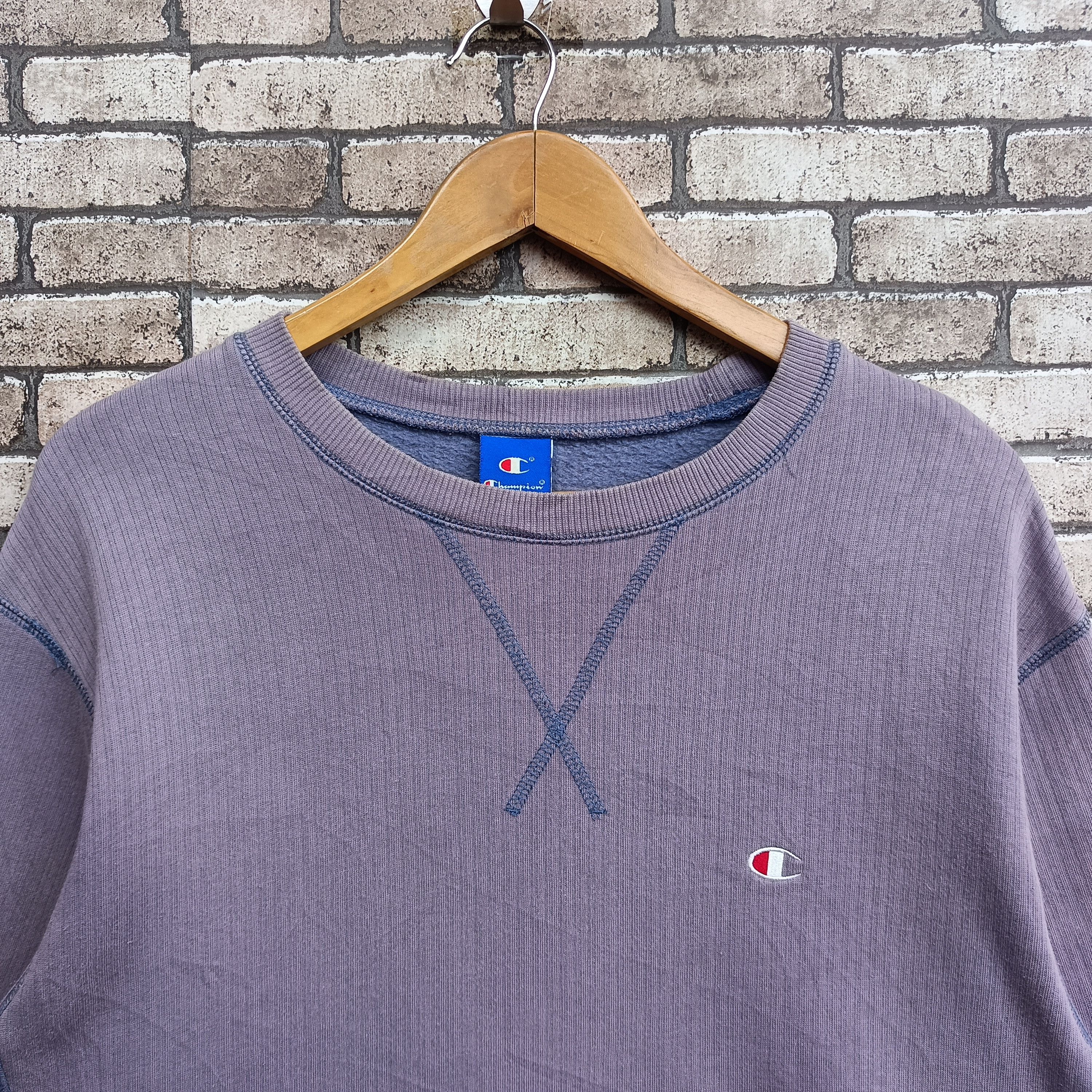 Champion × Vintage Vintage 90's Champion Sun Faded Sweatshirt Size US XL / EU 56 / 4 - 2 Thumbnail