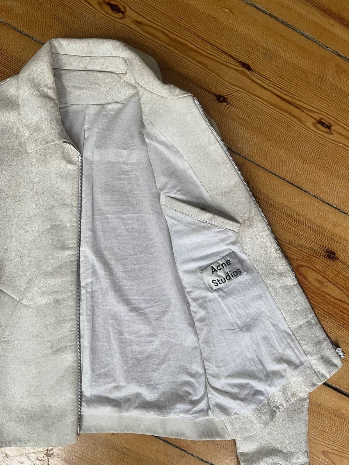 Acne Studios Acne Studios White Leather Jacket Size US M / EU 48-50 / 2 - 3 Thumbnail