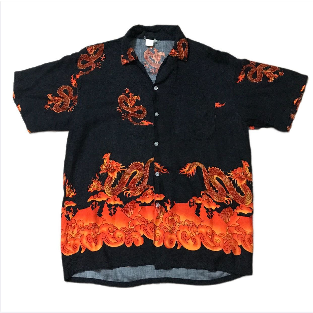 Vintage unknown brand black red dragon shirt Size US S / EU 44-46 / 1 - 1 Thumbnail