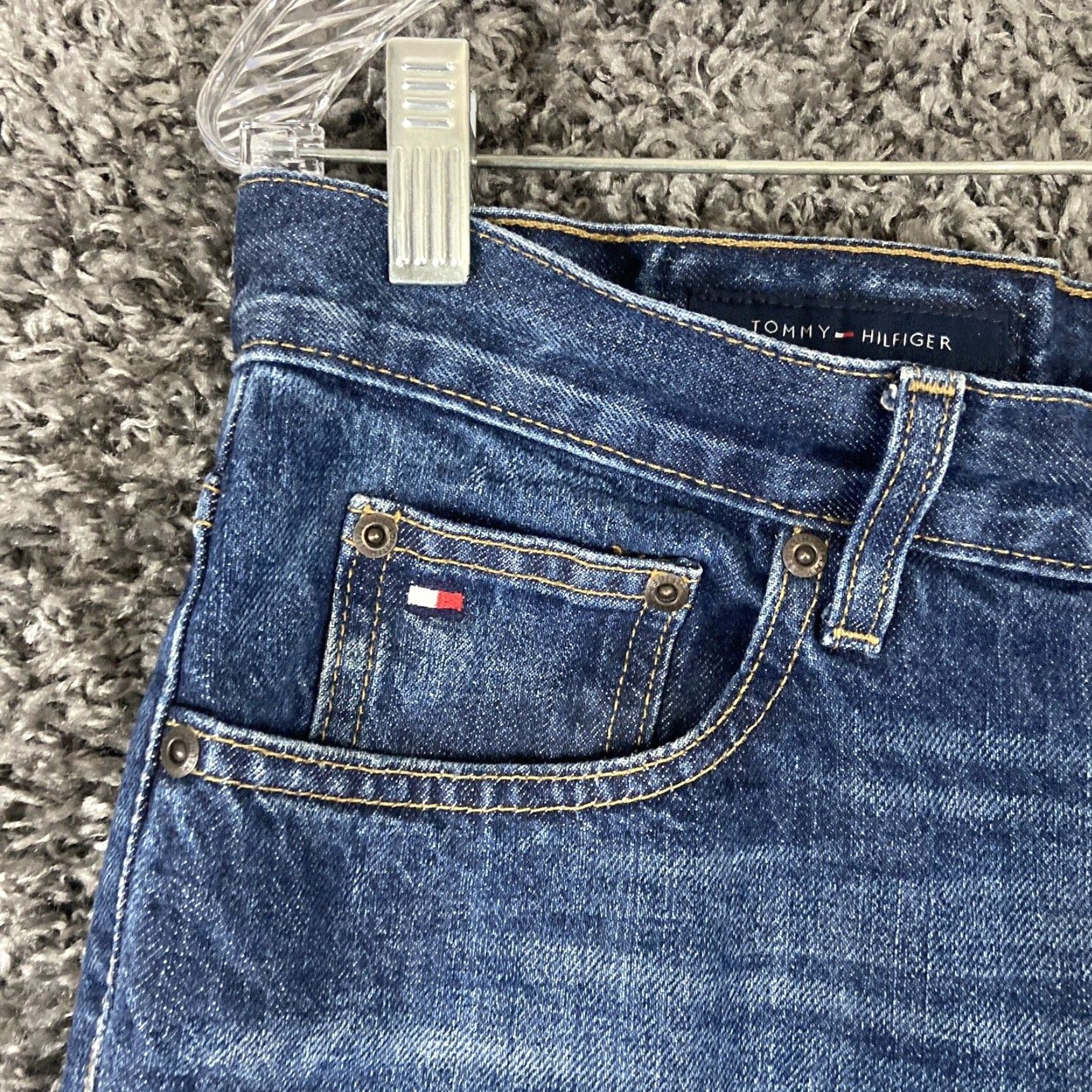 Tommy Hilfiger TOMMY HILFIGER Men's Straight Blue Jeans 34x29 Regular Size US 34 / EU 50 - 6 Thumbnail