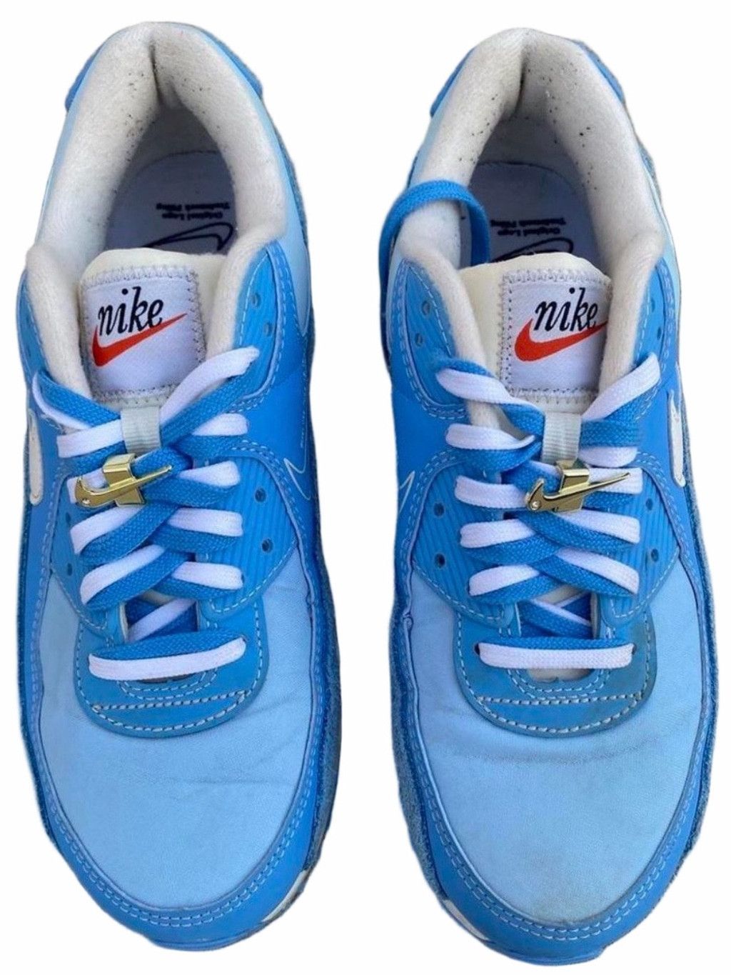 Nike Nike Women’s Air Max 90 SE ‘First Use’ University Blue | EUC Size US 8.5 / IT 38.5 - 1 Thumbnail