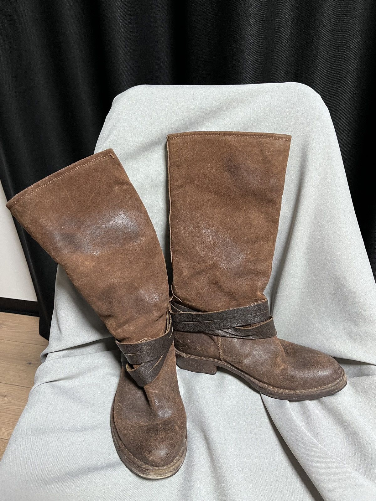 MoMA Moma Avant Garde Brown Leather + Fur Inside Warm Boots Size US 6 / IT 36 - 18 Thumbnail