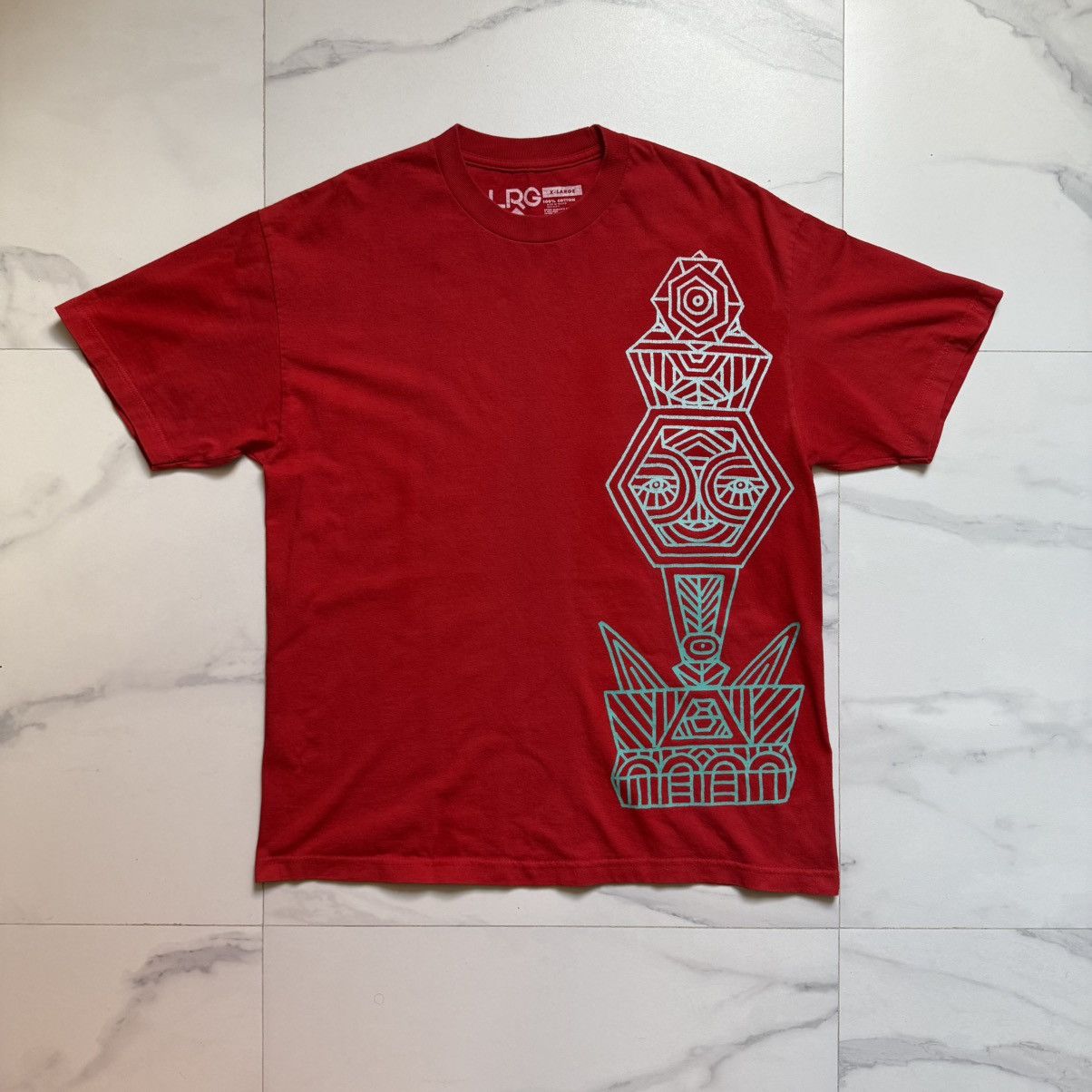 LRG × Vintage Vintage Y2K LRG Tribal T-Shirt Size US XL / EU 56 / 4 - 2 Thumbnail