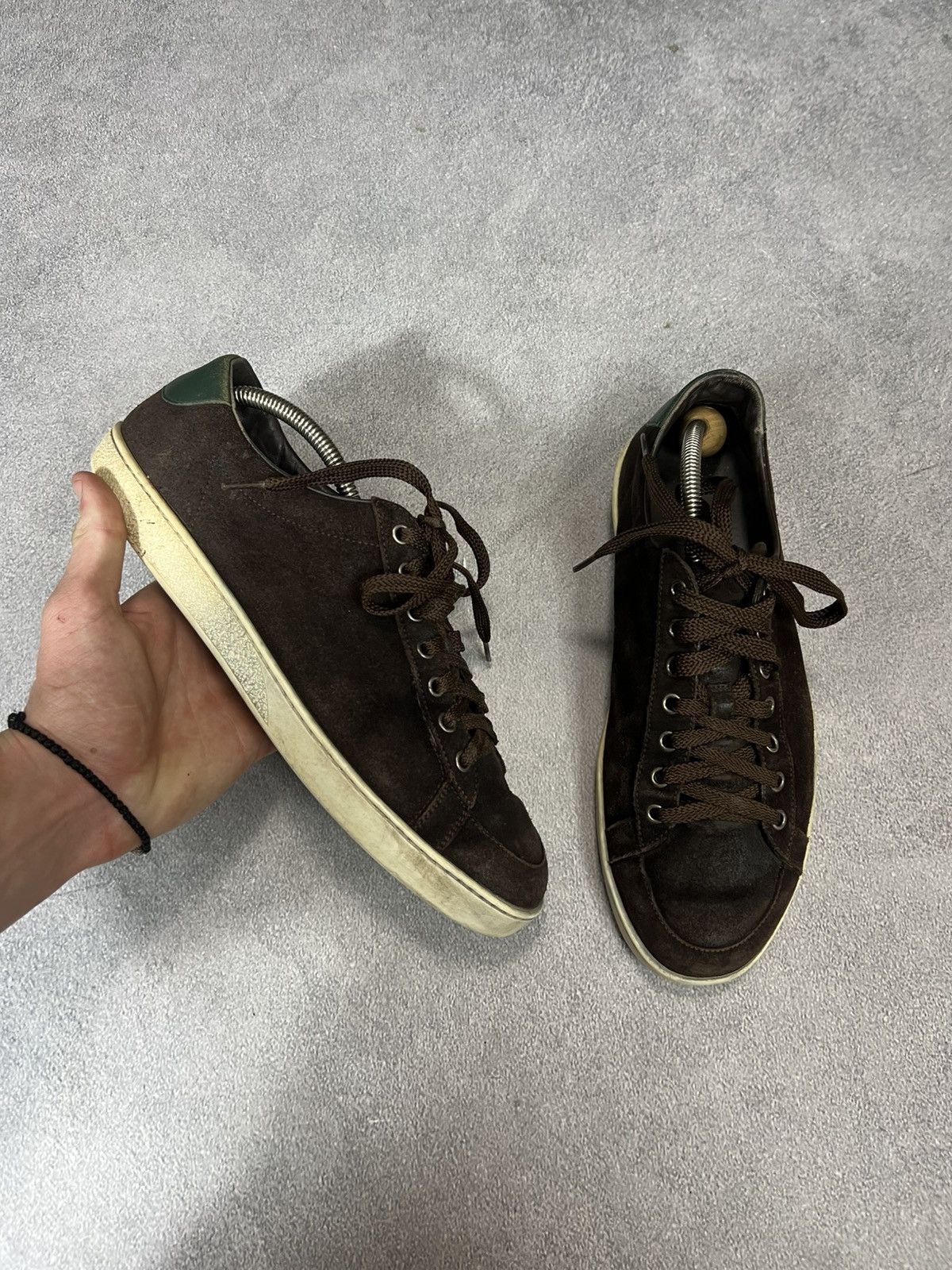 Gucci Men’s Gucci Leather GG Monogram Sneakers ! luxury hype rare Size US 9 / EU 42 - 1 Thumbnail