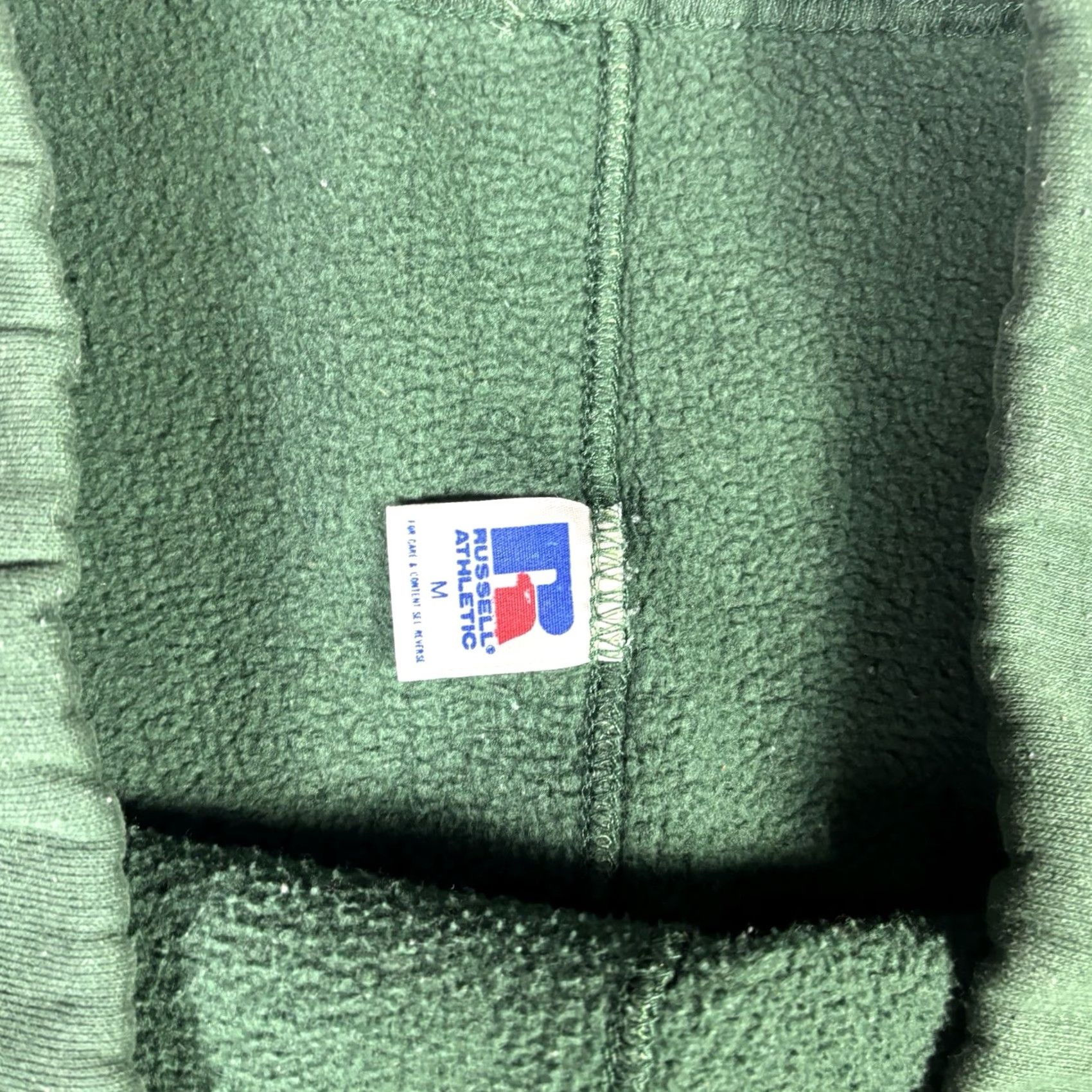 Russell Athletic VINTAGE Russell Athletic Sweatpants Mens M Green 80s 90s Straight Open Leg Elastic Waist Size US 31 - 5 Thumbnail