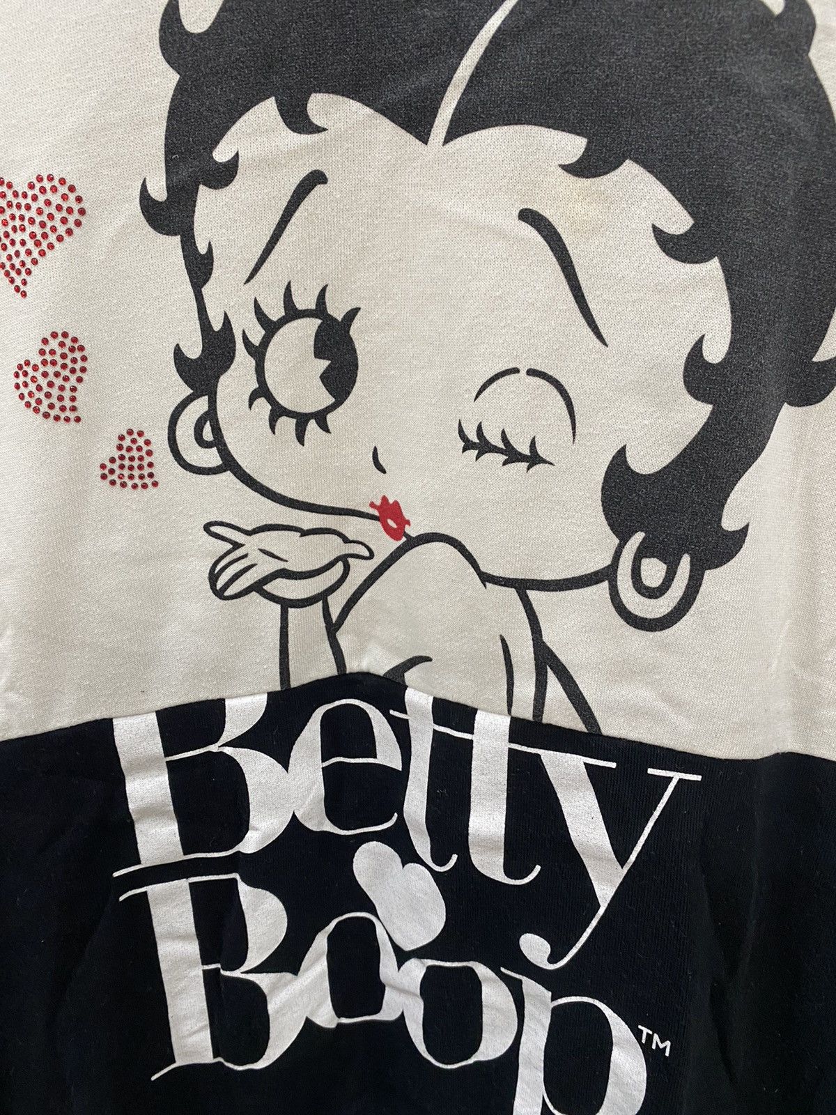 Cartoon Network × Vintage ✅ Vintage BETTY BOOP rare white black streetwear sweatshirt Size US L / EU 52-54 / 3 - 4 Thumbnail