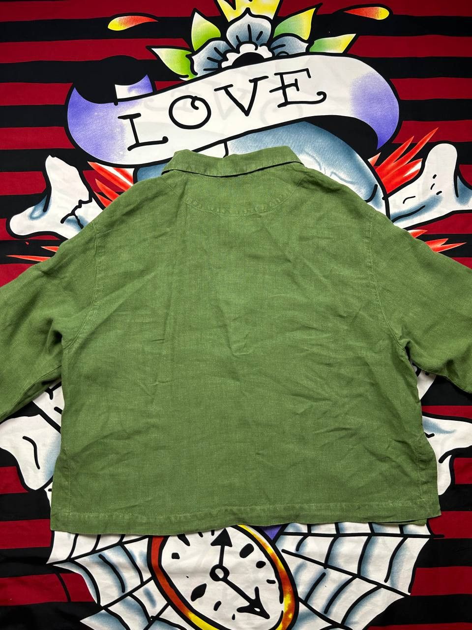 OSKA OSKA heavy linen blouse shirt in green Size M / US 6-8 / IT 42-44 - 5 Thumbnail