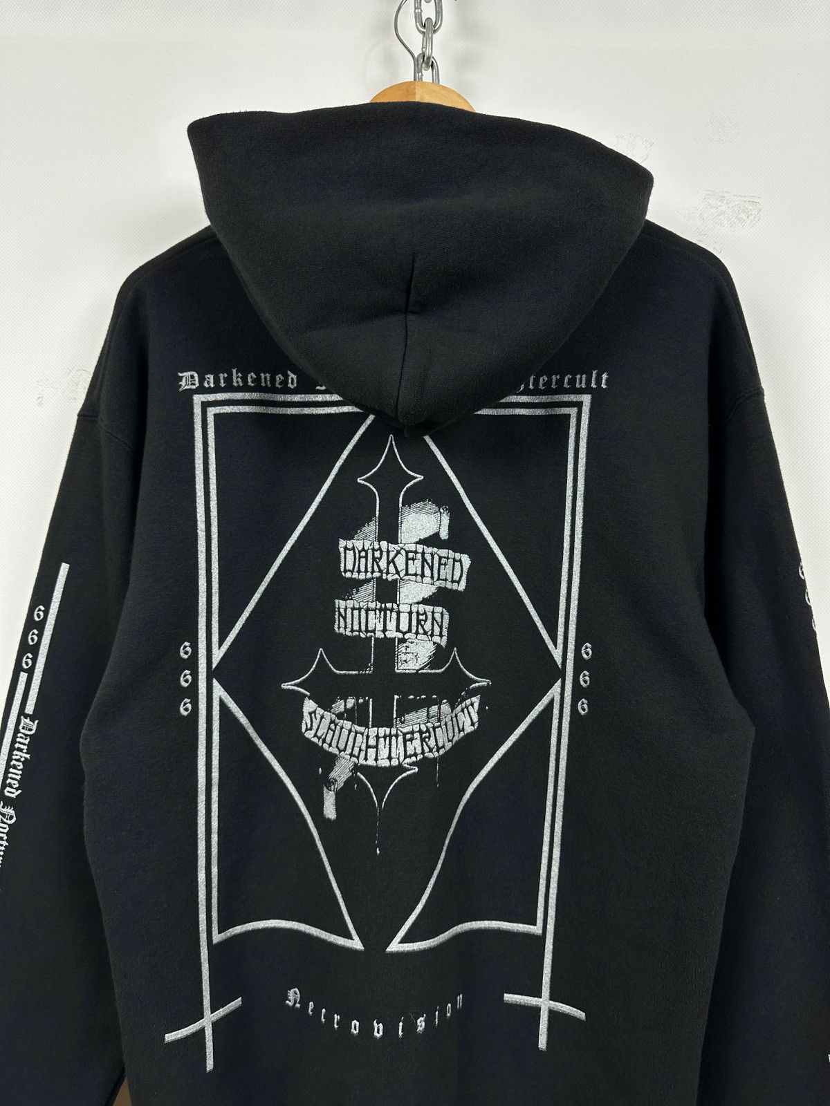 Band Tees Vintage Darkened Nocturn Slaughtercult Metal Band Hoodie Size US L / EU 52-54 / 3 - 6 Thumbnail