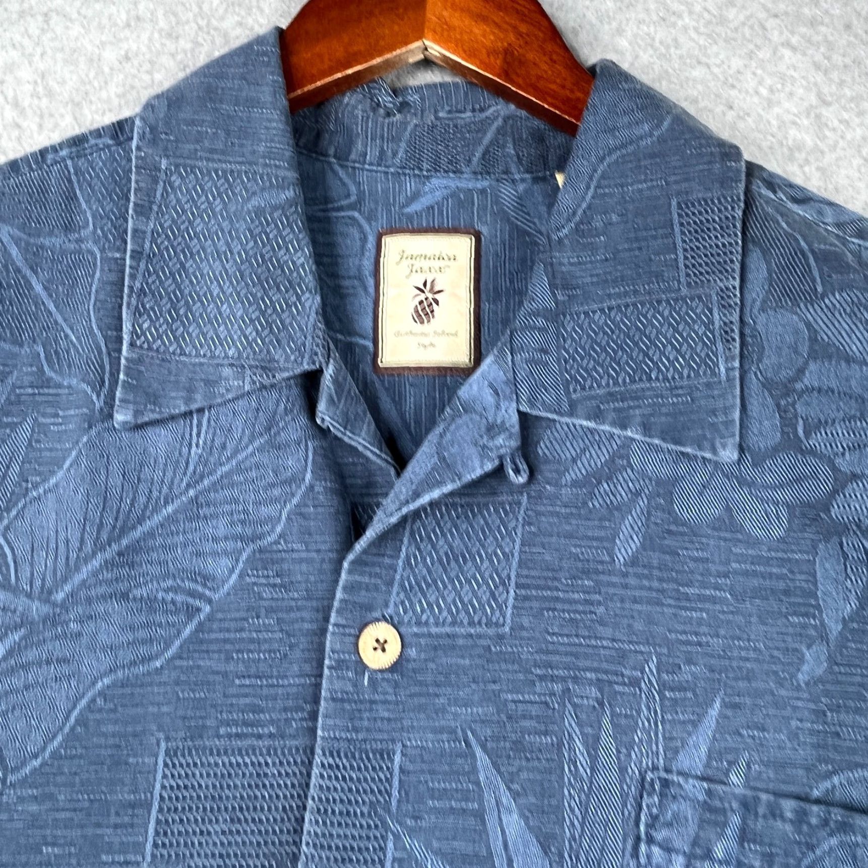 Vintage Jamaica Jaxx Silk Tropical Shirt XL Mens Short Sleeve Button-Up Pocket Blue Floral Casual Size US XL / EU 56 / 4 - 4 Thumbnail