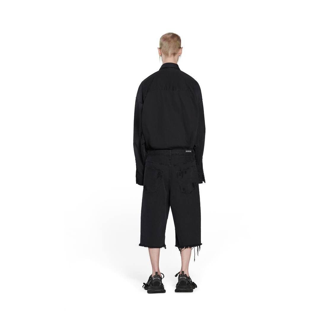 Balenciaga o1in1g1025 DUP / Baggy Shorts in Black Size 25" / US 0 / IT 36 - 4 Thumbnail