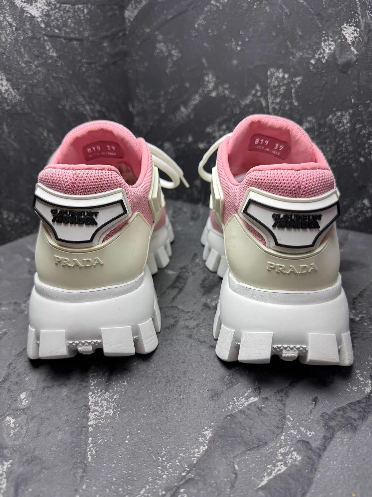 Prada Prada White & Pink Platform Sneakers Q10 Size US 7.5 / IT 37.5 - 7 Thumbnail