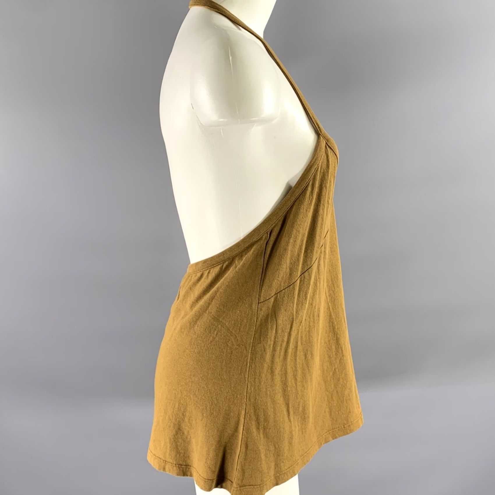 KHAITE KHAITE Size L Brown Cotton Halter Top Size L / US 10 / IT 46 - 3 Thumbnail