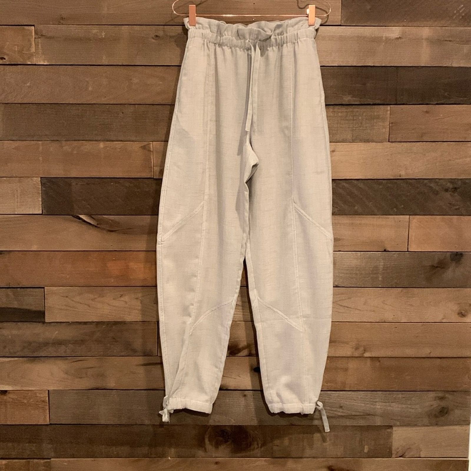 Ganni Ganni Women's Beige Loose Fit Trousers Pants Size 26" / US 2 / IT 38 - 1 Thumbnail