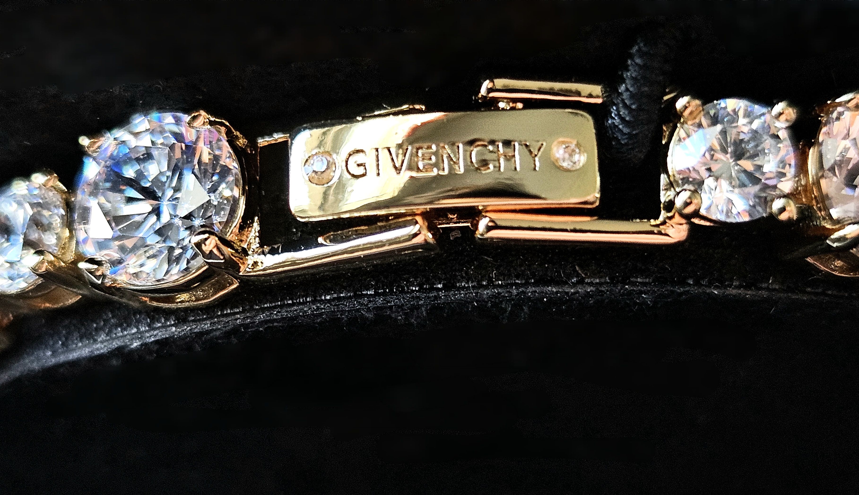 Givenchy 👑 Crystal Cubic Gold Tennis Bracelet Size ONE SIZE - 8 Thumbnail