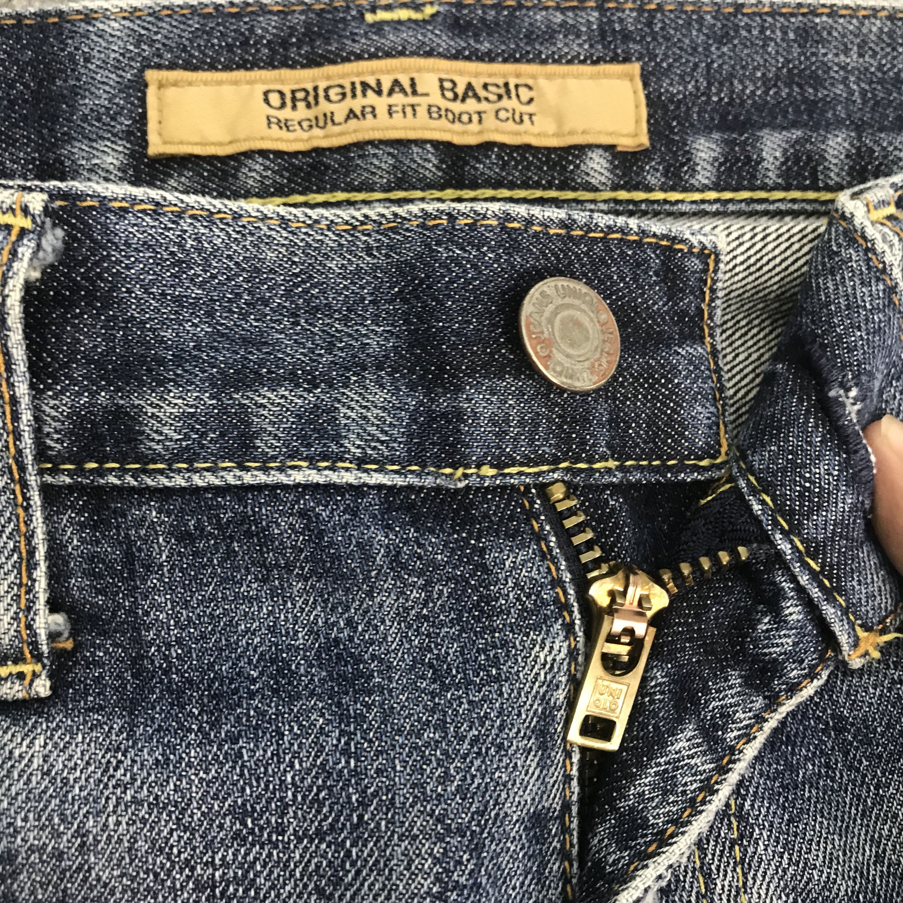 Japanese Brand Flare uniqlo Jp bootcut distressed denim K54B17 Size US 31 - 12 Thumbnail