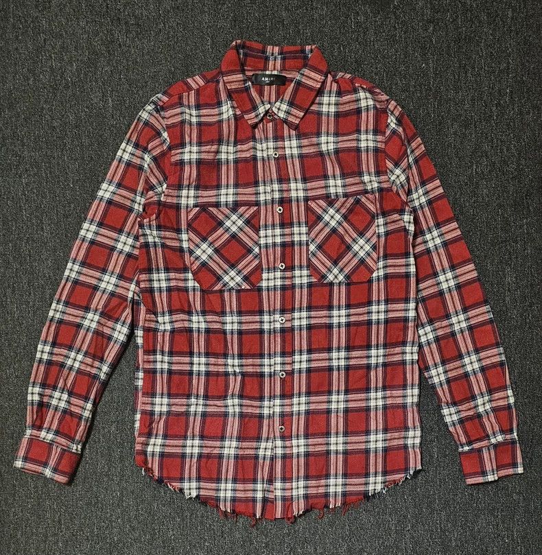 Amiri Red Plaid Shirt