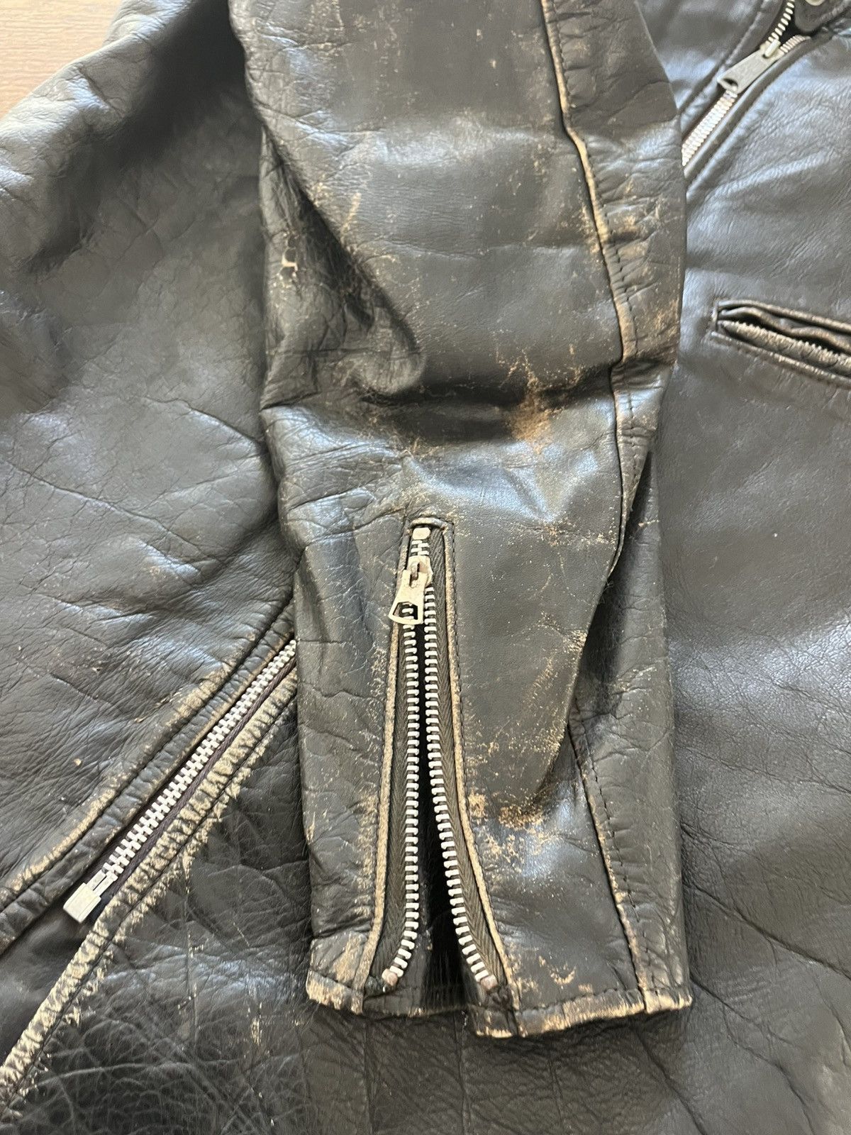 Schott Vintage 1960s Schott Perfect Steerhide Cafe Racer medium 40 Size US M / EU 48-50 / 2 - 9 Thumbnail