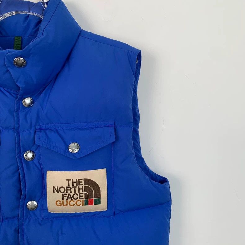 Gucci Gucci TheNorth Face co-branded blue logo down jacket vest 2 Size US XS / EU 42 / 0 - 3 Thumbnail