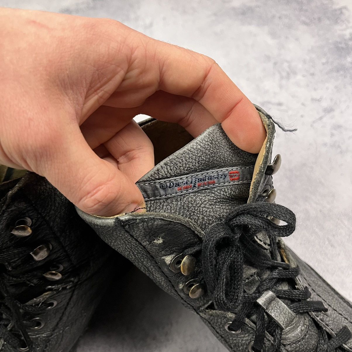 Diesel Vintage Diesel Avant Garde leather distressed boots 90’s Size US 11.5 / EU 44-45 - 8 Thumbnail