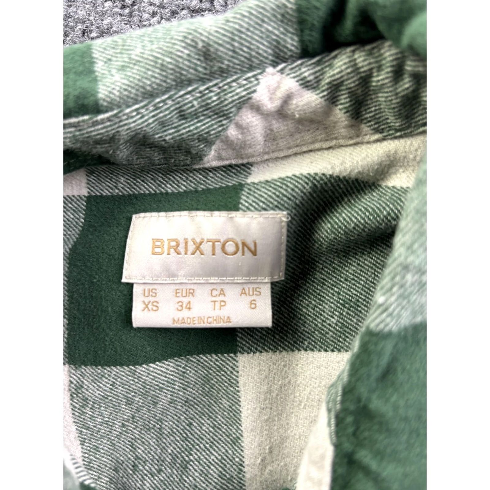 Brixton Brixton Shirt Womens XS Green Plaid Flannel Long Sleeve Button Front Casual Size XS / US 0-2 / IT 36-38 - 2 Thumbnail