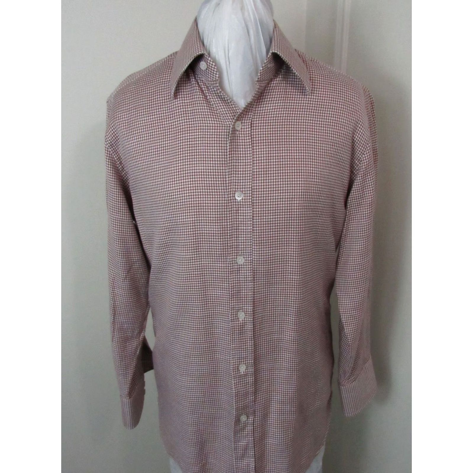 Tom Ford Tom Ford Designer Shirt Dress Button Up Houndstooth Size 42 / 16.5 Size 46R - 3 Thumbnail