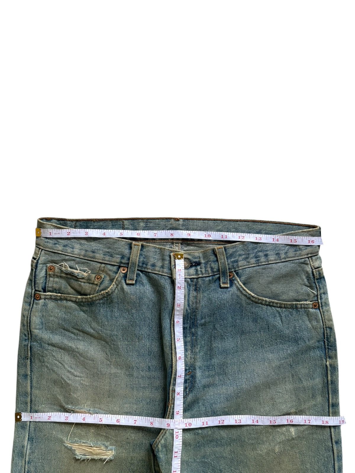 Levi's Vintage 90s Levis 517 Mud Wash Distressed Jean Shorts Jorts Size US 33 - 13 Thumbnail