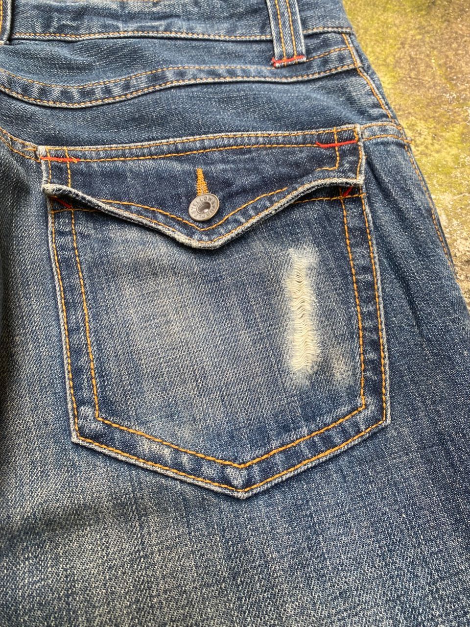 Purple Brand Vintage Purple & Yellow Distressed Denim Size US 32 / EU 48 - 13 Thumbnail