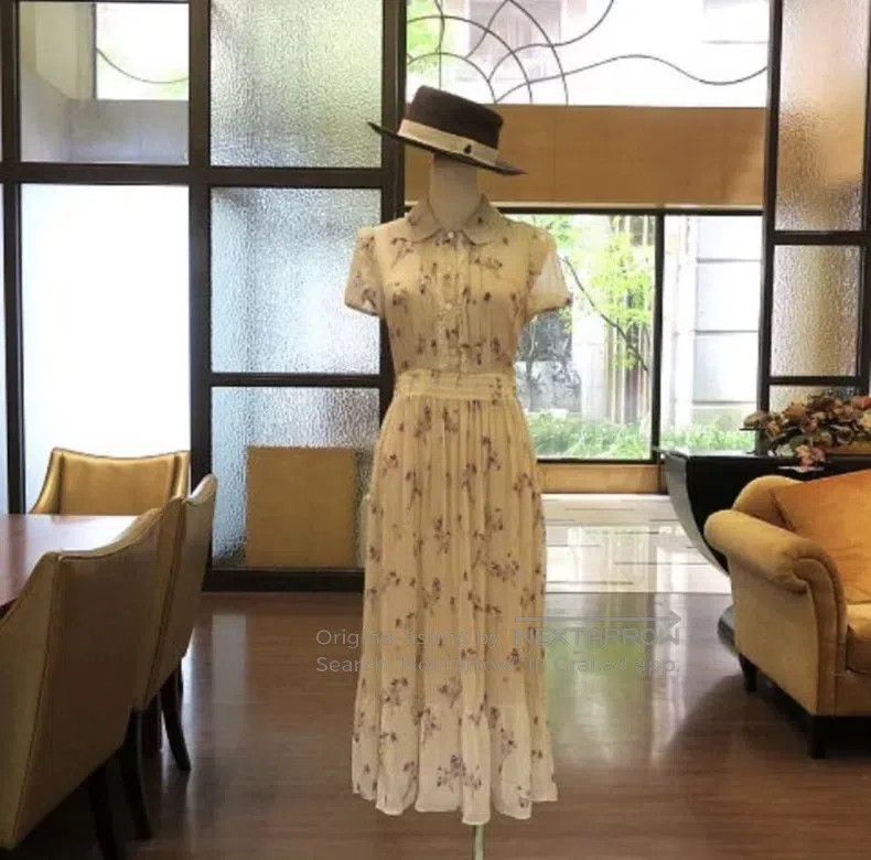 Valentino Valentino Off-white splash silk dress Size S / US 4 / IT 40 - 2 Thumbnail