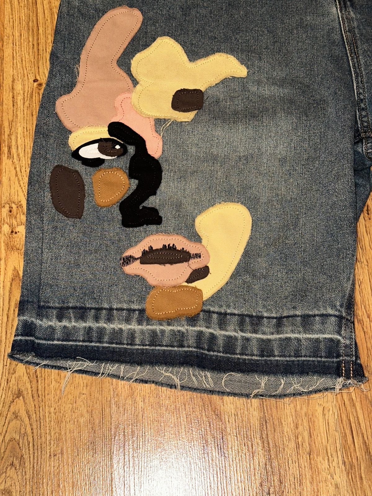 KidSuper KID SUPER Kidsuper Face Patchwork Baggy Jorts Shorts Medium Size US 34 / EU 50 - 2 Thumbnail