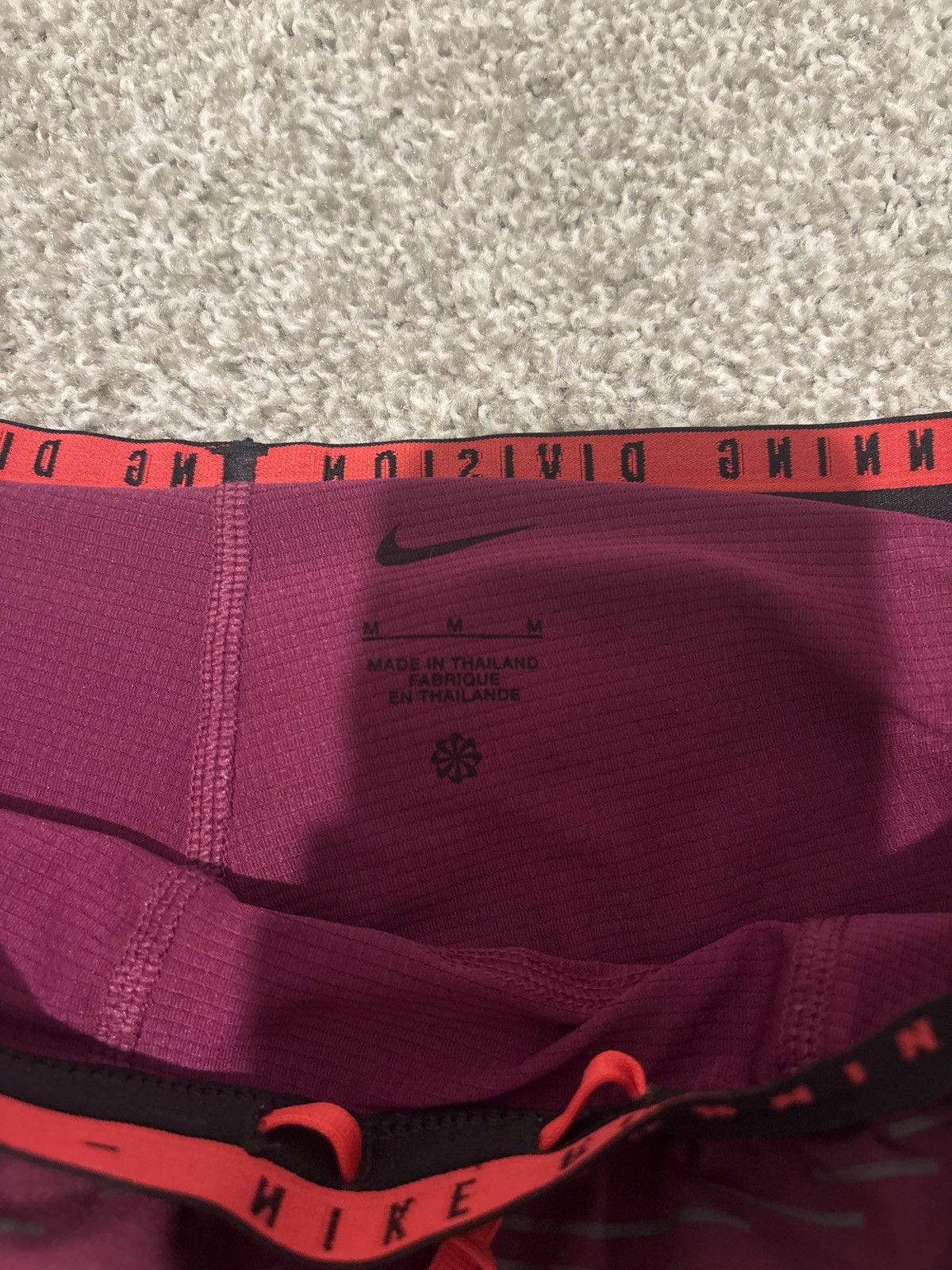 Nike Maroon Red Nike Running Shorts 5 Inch Inseam With Liner Size US 33 - 2 Thumbnail