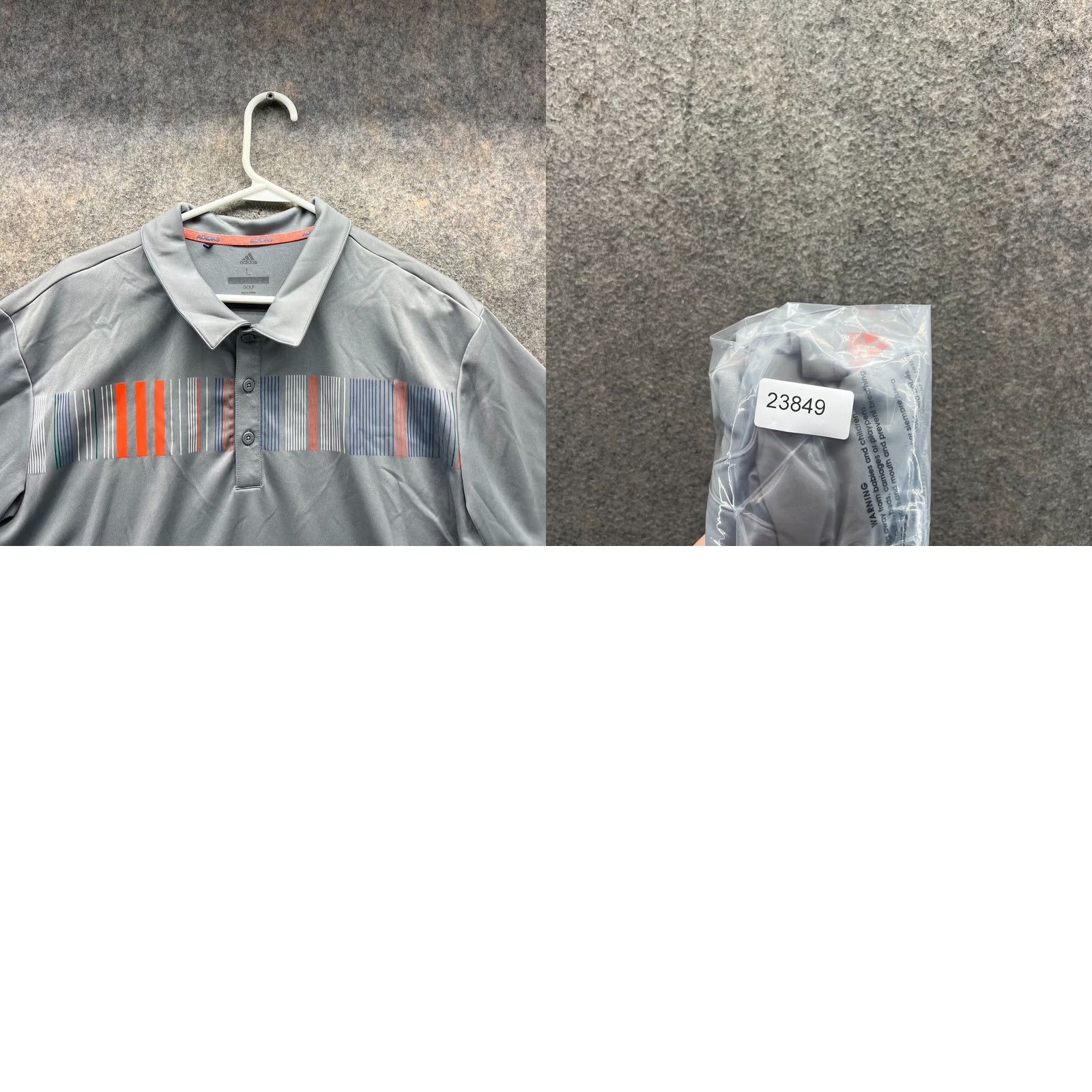Adidas VINTAGE Adidas Polo Shirt Men Large Gray Orange Golf Athletic Polyester Polo Shirt Mens Large Gray Orange Golf Adidas Polo Shirt Size US L / EU 52-54 / 3 - 9 Thumbnail