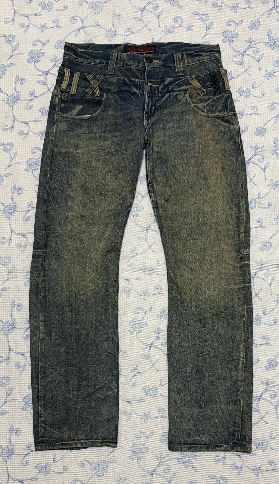 Japanese Brand × Vintage Japanese International World Streetwear Double Waist Jeans Size US 34 / EU 50 - 2 Thumbnail