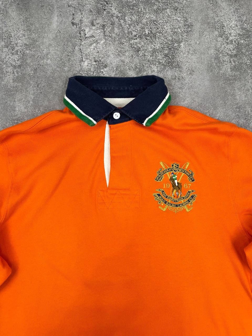 Polo Ralph Lauren Polo Ralph Lauren Men Polo Shirt Custom Fit Orange Size US M / EU 48-50 / 2 - 2 Thumbnail